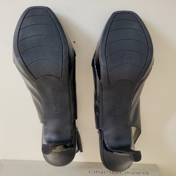 Bandolino Black Patent Slingbacks US 9.5 - Picture 7 of 9